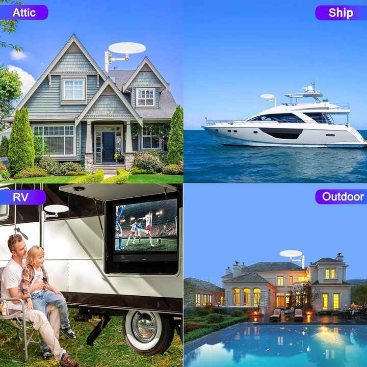 Lisslune | 2025 Long Range Outdoor Digital HD TV Antenna | Free HD & 4K Channels