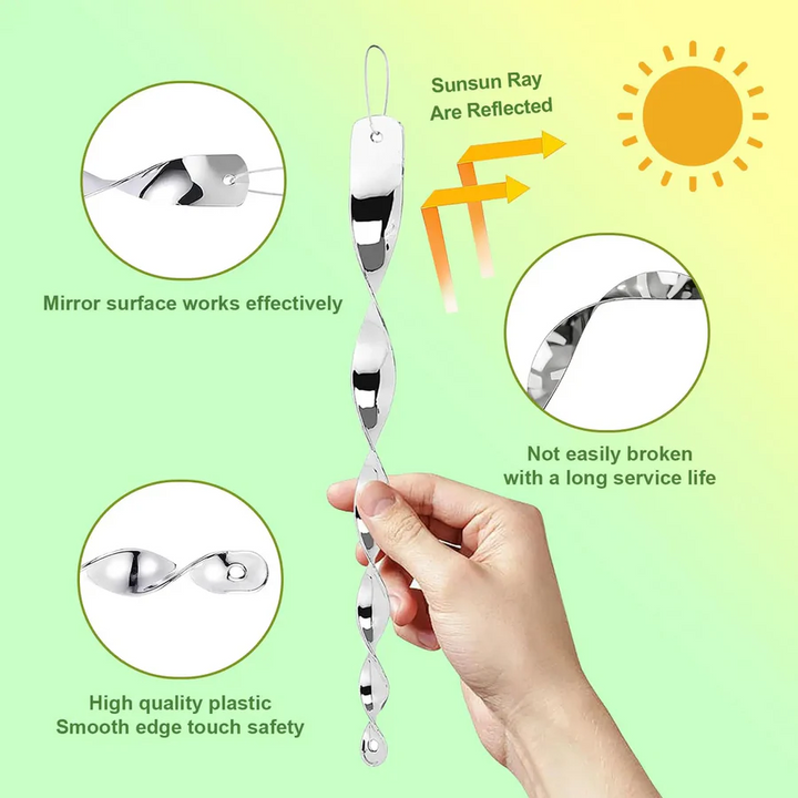 Lisslune | Reflective Bird Deterrent Spiral Rod