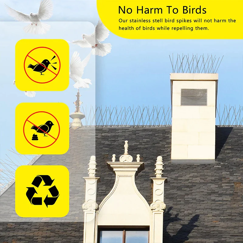 Lisslune | Outdoor Stainless Bird Repeller Spikes