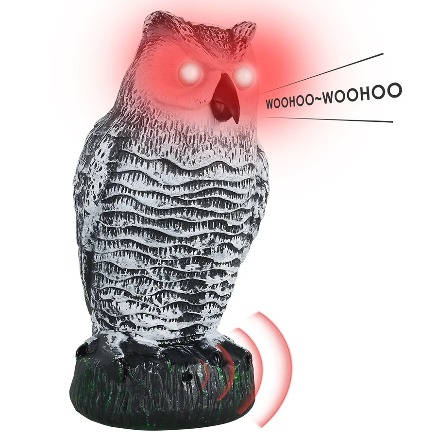 Lisslune | Realistic Owl Decoy Bird Repeller
