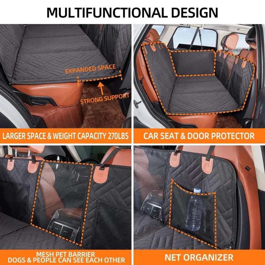 Lisslune | Hard Bottom Car Seat Extender for Dogs