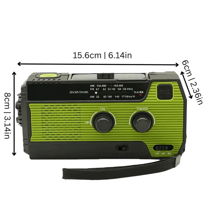 Lisslune | Multi Function Emergency Radio with Flashlight and Phone Charging