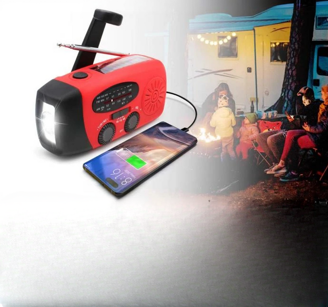 Lisslune | All in One Emergency Radio with Solar Power and Power Bank