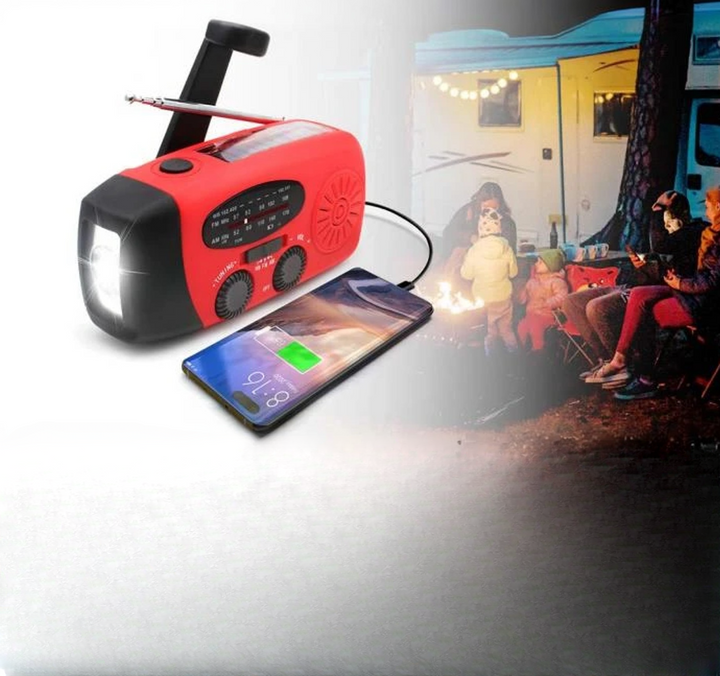 Lisslune | All in One Emergency Radio with Solar Power and Power Bank