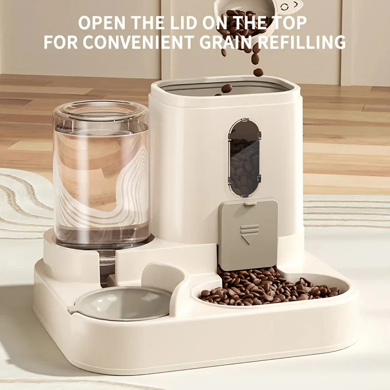 Lisslune | 2 in 1 Dog and Cat Feeder with Water Dispenser