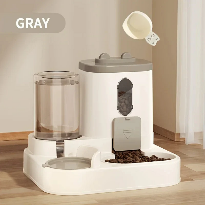 Lisslune | 2 in 1 Dog and Cat Feeder with Water Dispenser