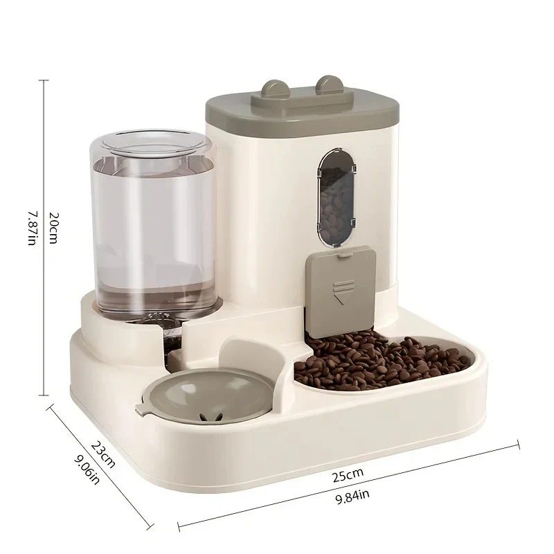 Lisslune | 2 in 1 Dog and Cat Feeder with Water Dispenser