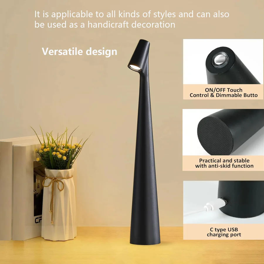 Lisslune | Touch Control Reading Light with Tri Color Dimming