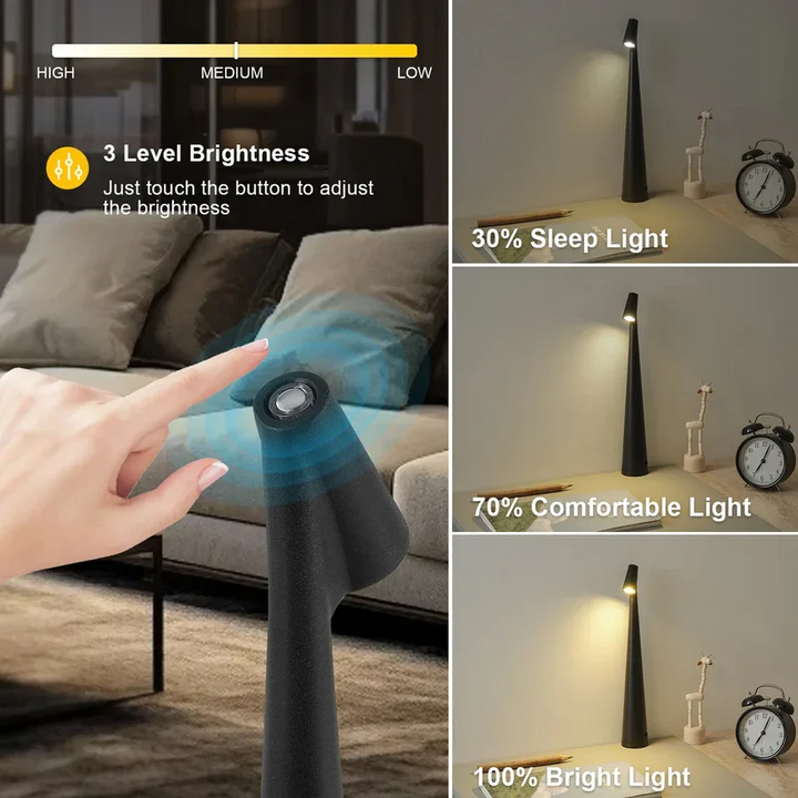Lisslune | Touch Control Reading Light with Tri Color Dimming