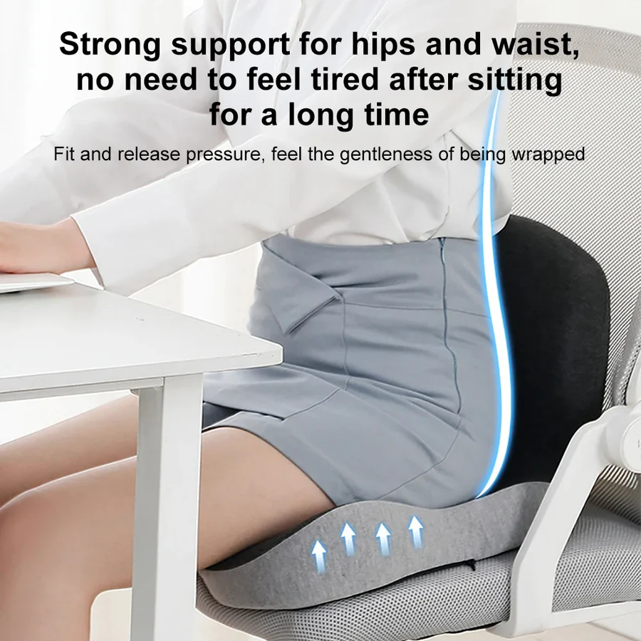 Lisslune | Memory Foam Lumbar Pillow Seat Cushion