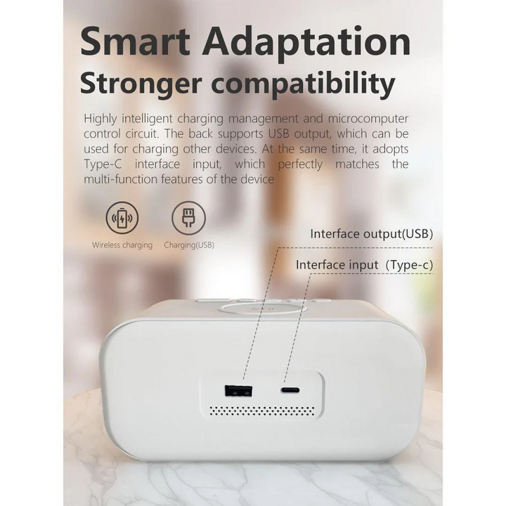 Lisslune | 2 in 1 Alarm Clock Multitime Digital Display
