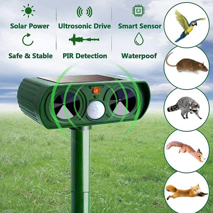 Lisslune | Solar Powered Ultrasonic Animal Repellent