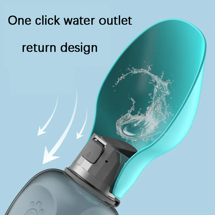 Lisslune | Travel Dog Water Bottle with Foldable Bowl, 27oz