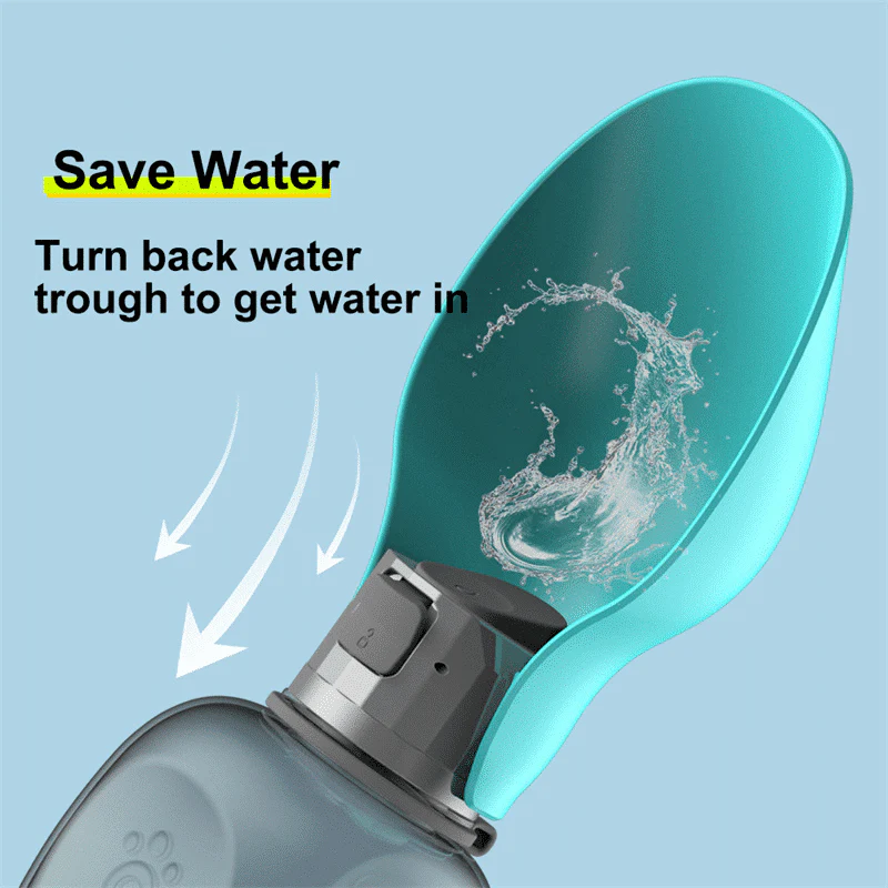 Lisslune | Travel Dog Water Bottle with Foldable Bowl, 27oz