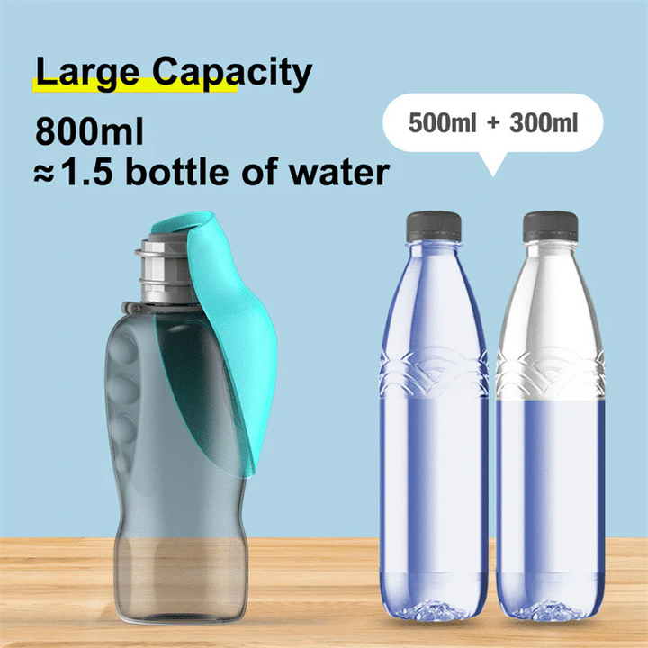 Lisslune | Travel Dog Water Bottle with Foldable Bowl, 27oz