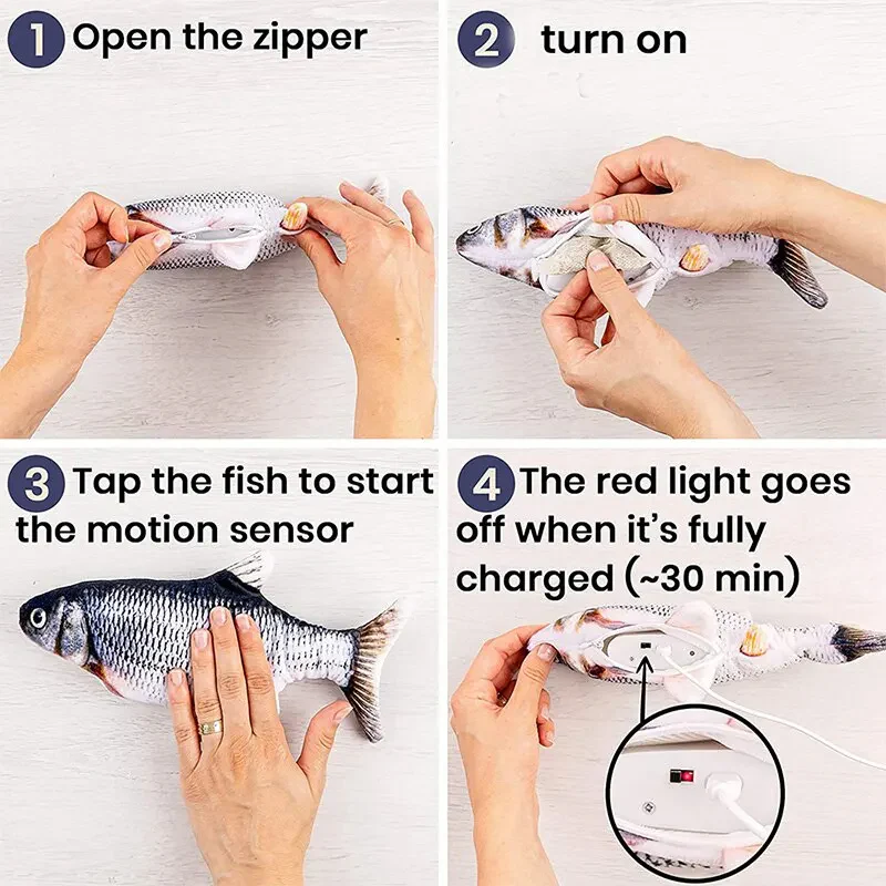 Lisslune | USB Charging Interactive Cat Toy Fish