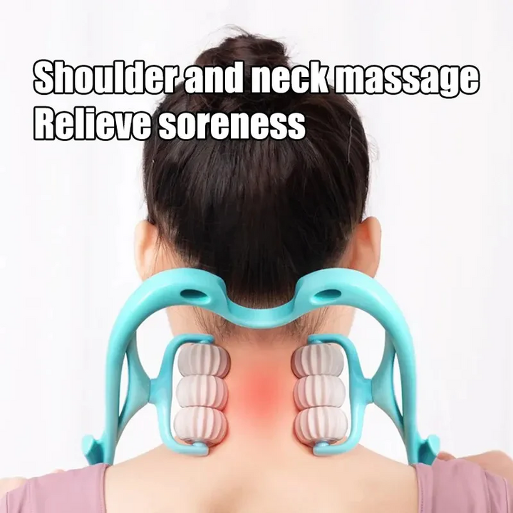 Lisslune | Manual Neck and Shoulder Massager with Kneading Rollers
