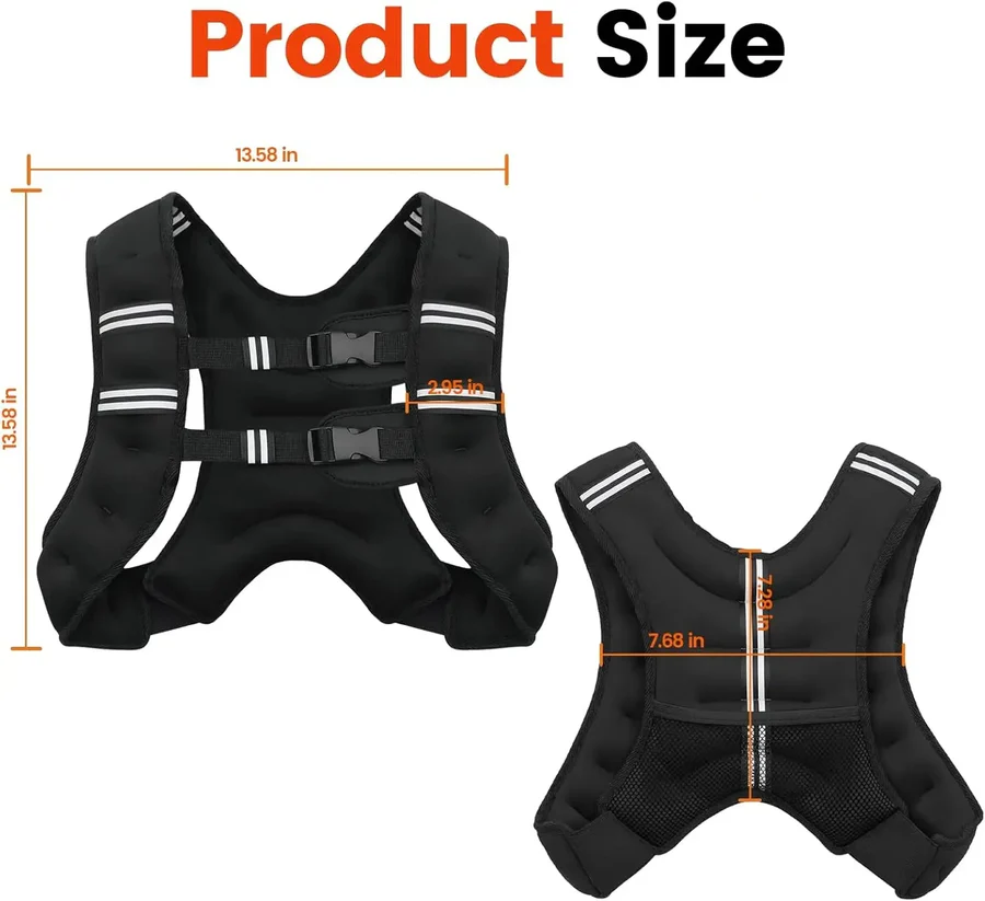 Lisslune | Adjustable Weighted Vest with Reflective Stripes