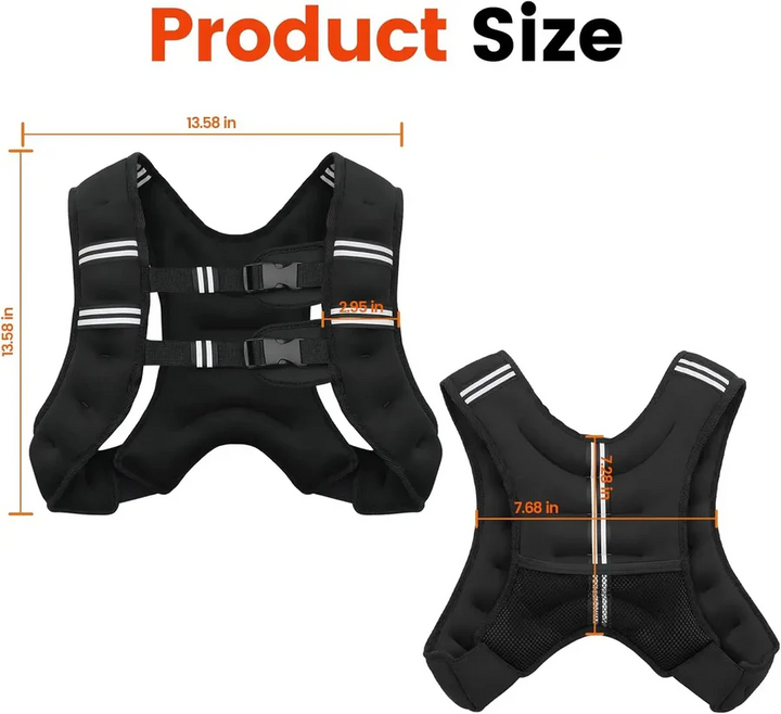 Lisslune | Adjustable Weighted Vest with Reflective Stripes