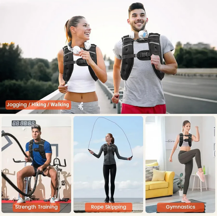 Lisslune | Adjustable Weighted Vest with Reflective Stripes
