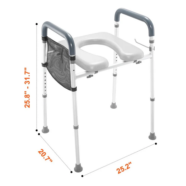 Lisslune | Sturdy Raised Toilet Seat Riser with Handles