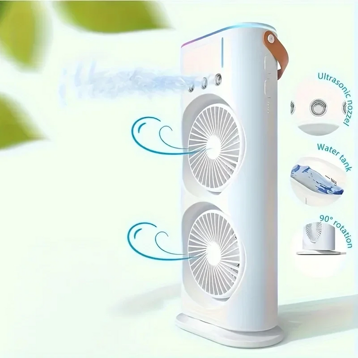 Lisslune | Double Head Portable Air Conditioner Fan