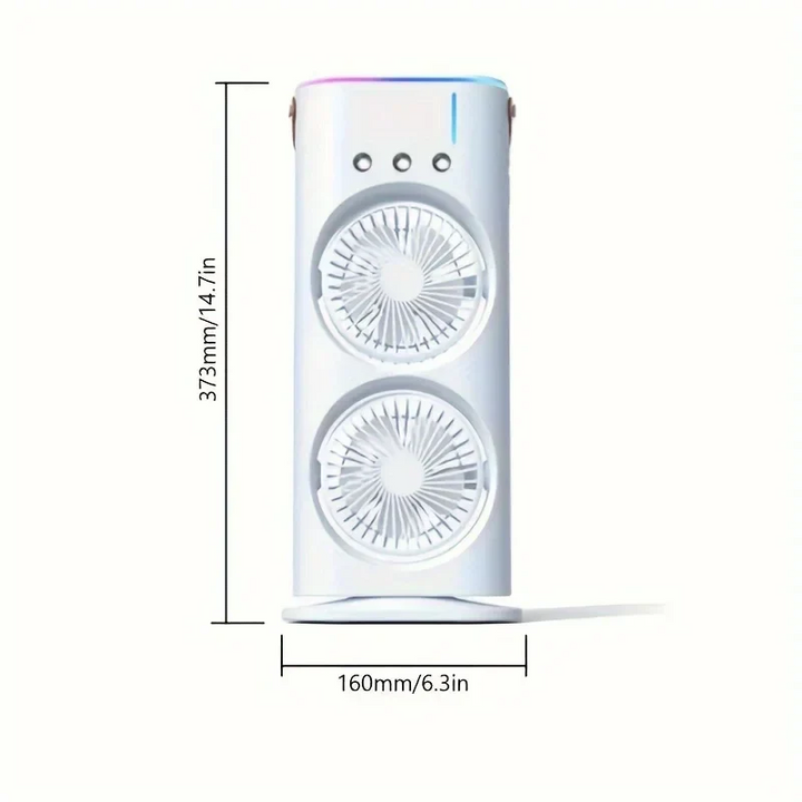 Lisslune | Double Head Portable Air Conditioner Fan