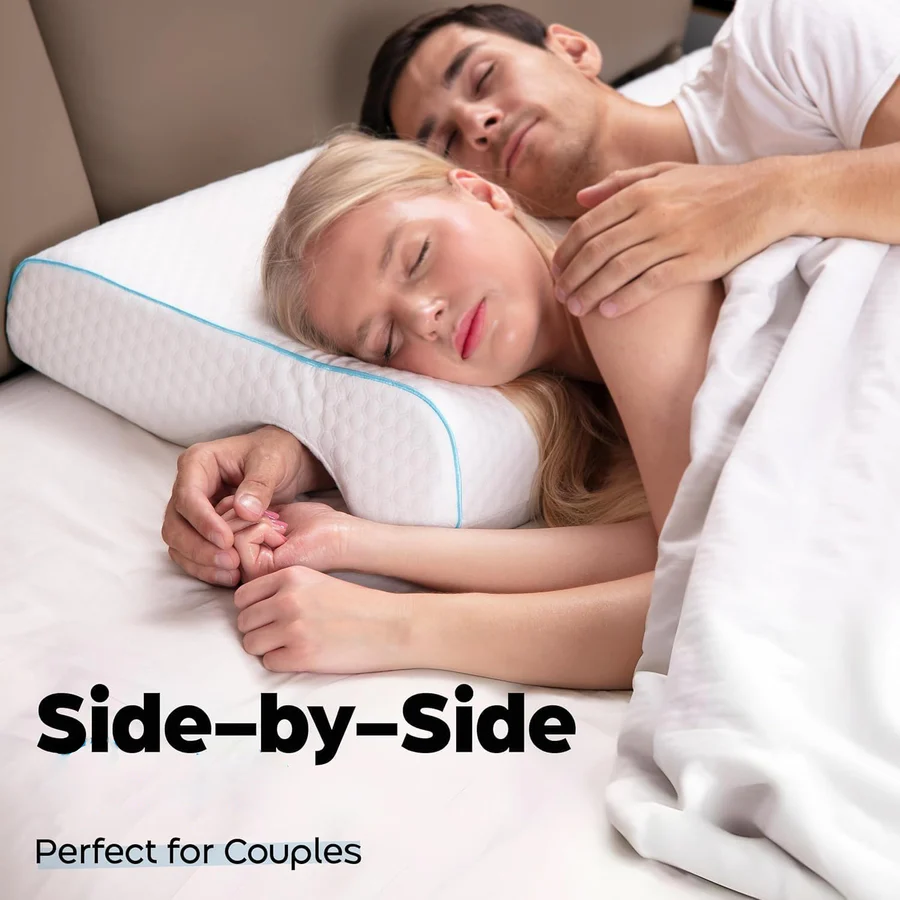 Lisslune | Orthopedic Couple Pillow with Arm Tunnel for Cuddling