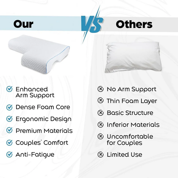 Lisslune | Orthopedic Couple Pillow with Arm Tunnel for Cuddling