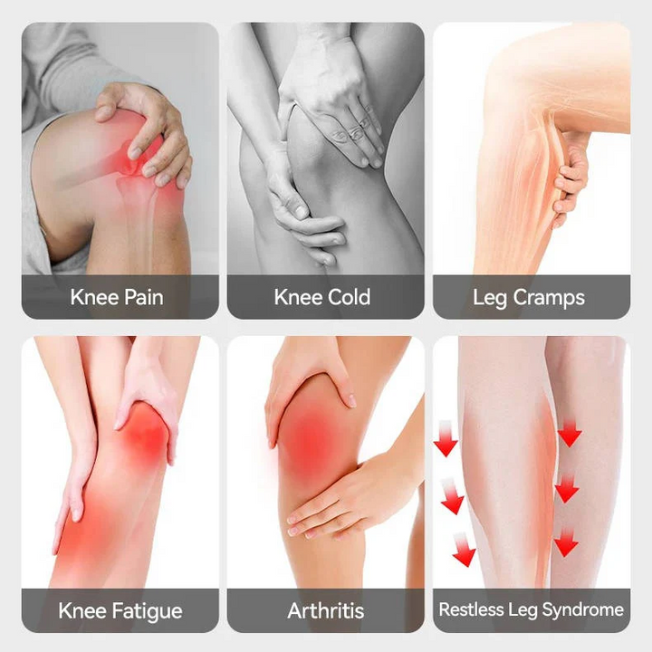 Lisslune | Cordless Knee Massager with Heat Vibration for Pain Relief