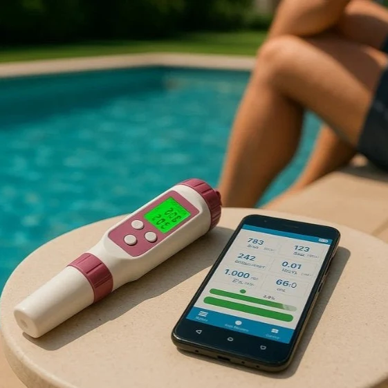 Lisslune | Digital Pool Tester PH and Chlorine Measuring Device for Easy Water Analysis