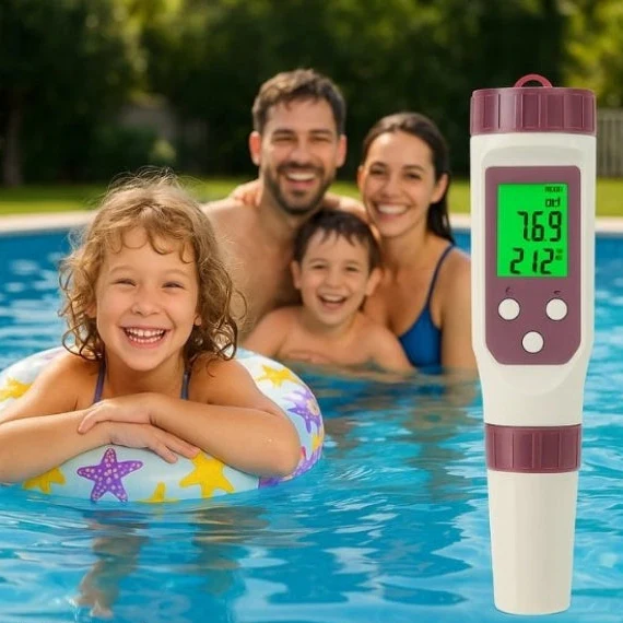 Lisslune | Digital 7-in-1 Smart Water Quality Tester with Mobile App Connectivity