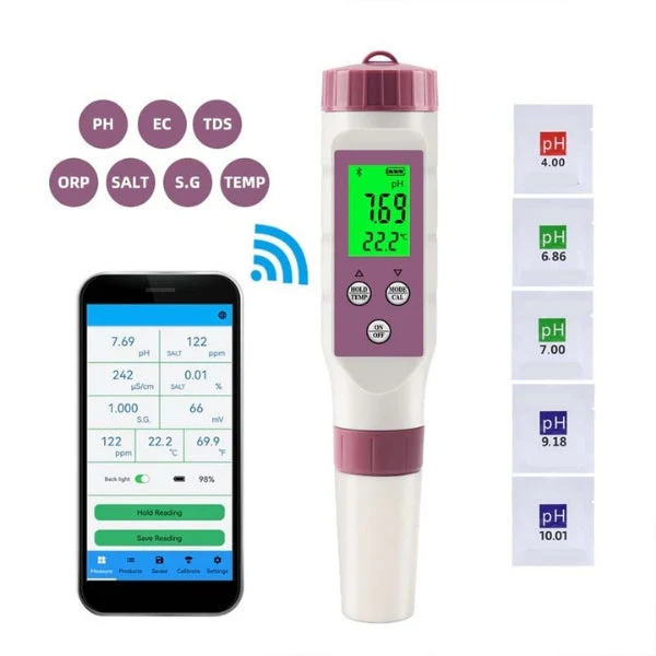 Lisslune | Digital Pool Tester PH and Chlorine Measuring Device for Easy Water Analysis