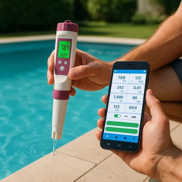 Lisslune | Digital Pool Tester PH and Chlorine Measuring Device for Easy Water Analysis