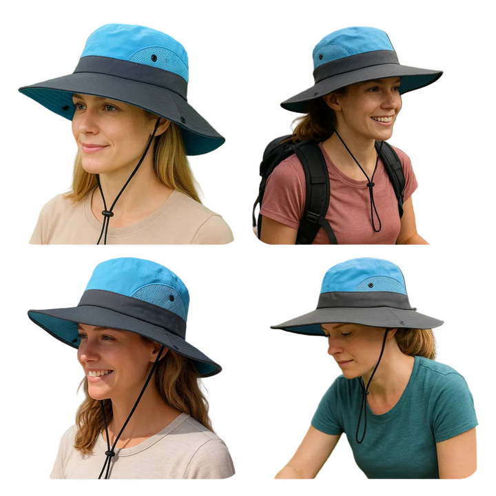 Lisslune | Foldable Sun Hat, UV Protection Fisherman Style with Adjustable Strap