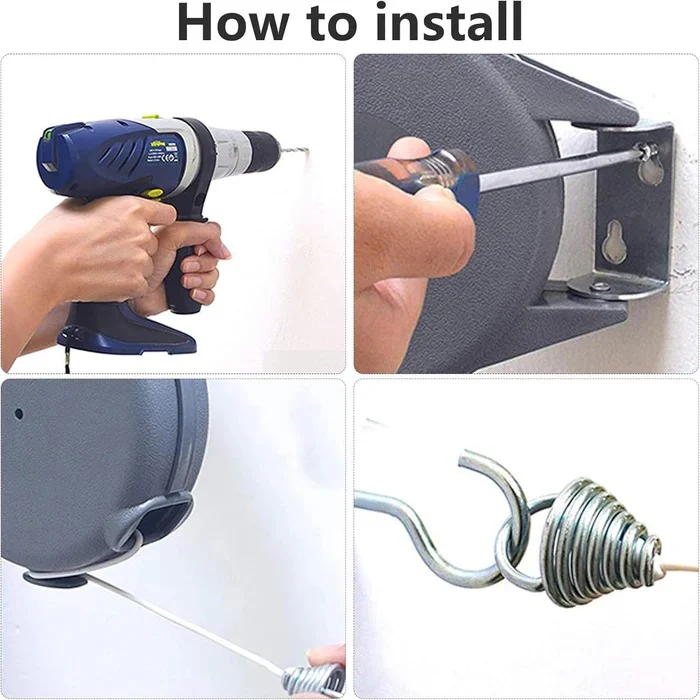 Lisslune | Retractable Washing Line with Swivel Wall Mount