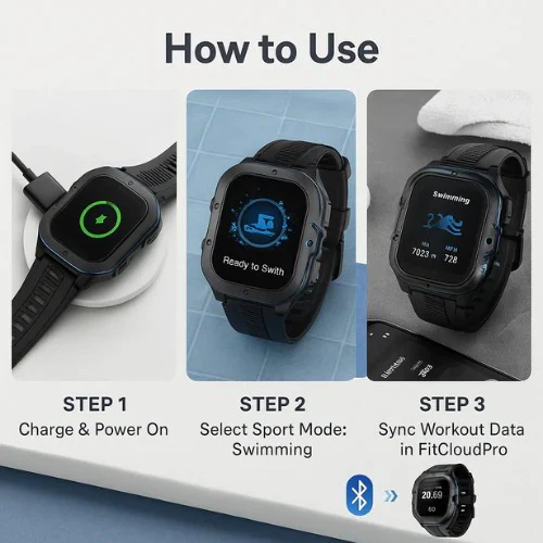 Lisslune | Waterproof Smartwatch,  Fitness Tracking, Bluetooth 5.0