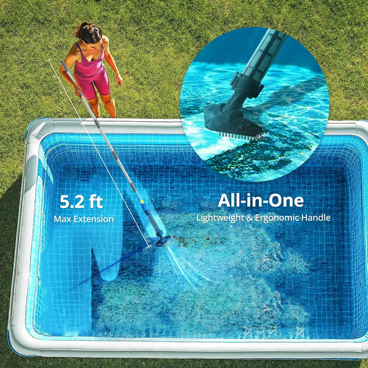 Lisslune | Cordless Pool Cleaner, Rechargeable with Interchangeable Heads