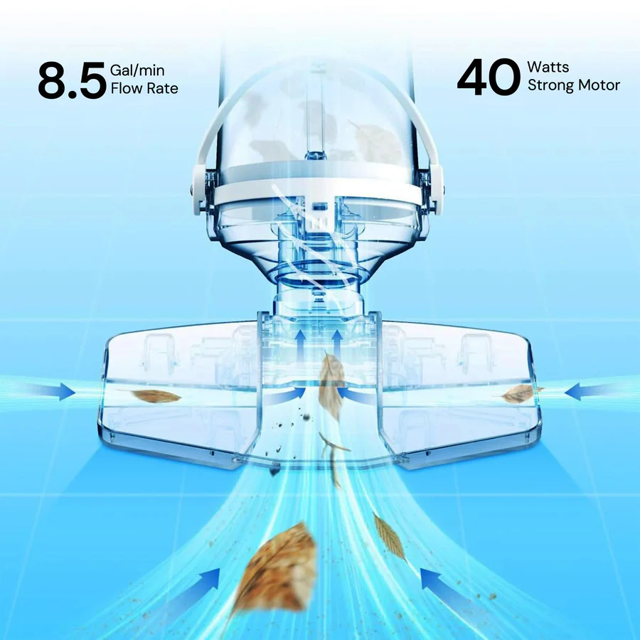 Lisslune | Cordless Pool Cleaner, Rechargeable with Interchangeable Heads