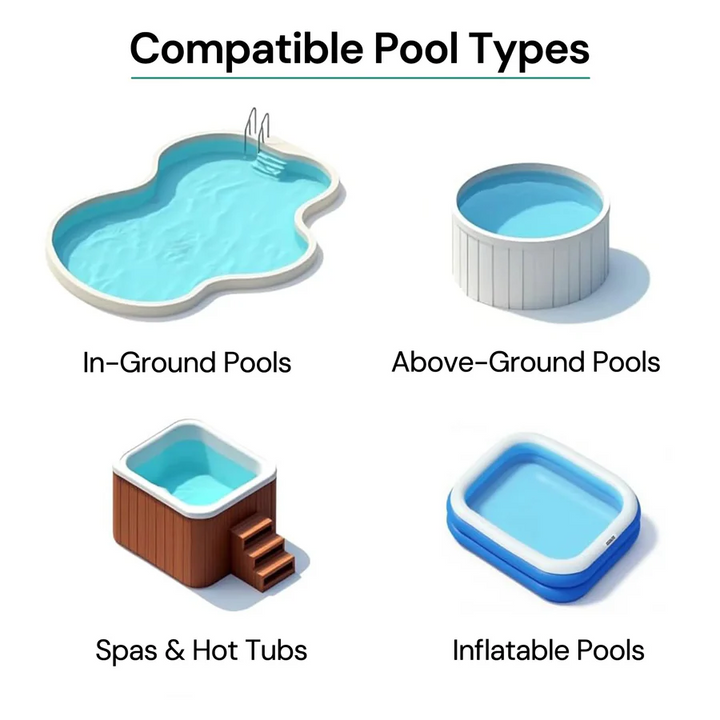 Lisslune | Cordless Pool Cleaner, Rechargeable with Interchangeable Heads