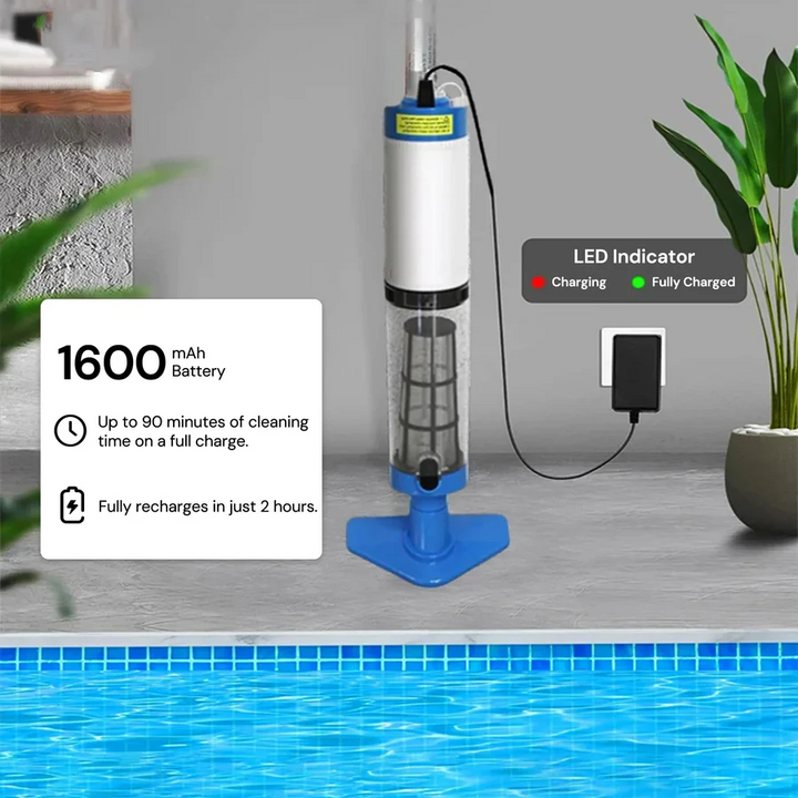 Lisslune | Cordless Pool Cleaner, Rechargeable with Interchangeable Heads