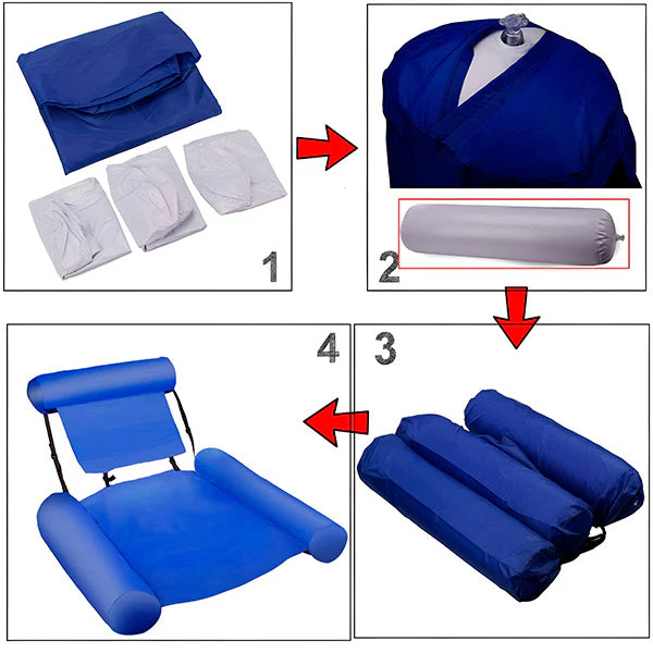 Lisslune | Swimming Chair with Backrest for Maximum Comfort