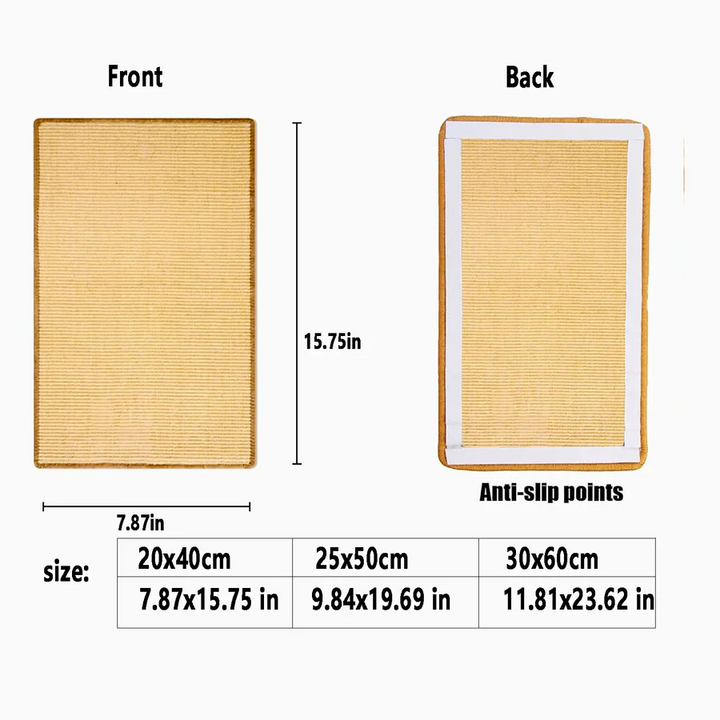 Lisslune | Sisal Cat Scratcher Board Mat, Durable Scratch Pad for Cats