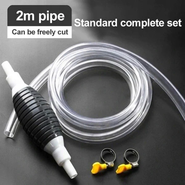 Lisslune | Manual Transfer Pump, Hand-Operated Liquid Pump with Flexible Hose for Fuel, Oil, and Water
