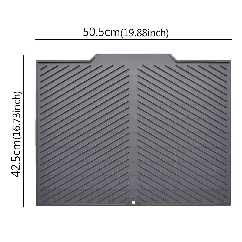 Lisslune | Silicone Dish Drying Mat with Drain Design