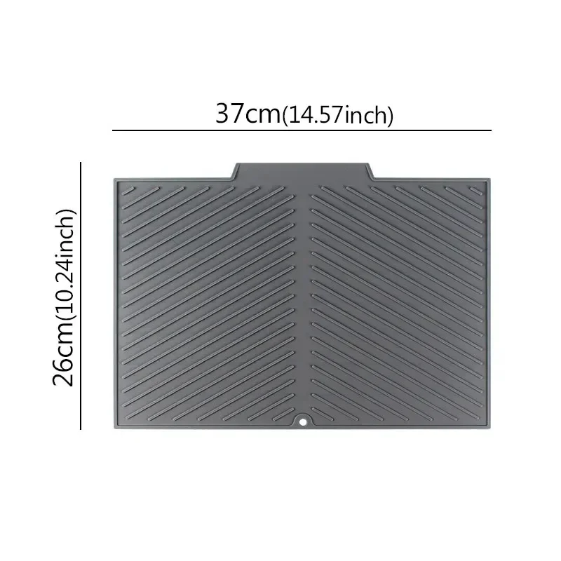 Lisslune | Silicone Dish Drying Mat with Drain Design