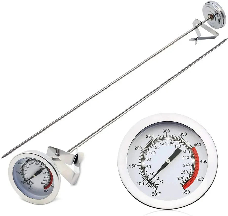 Lisslune | Stainless Steel Deep Fry Thermometer with Long Probe