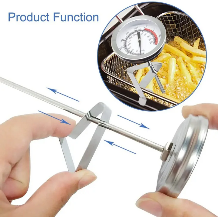Lisslune | Stainless Steel Deep Fry Thermometer with Long Probe