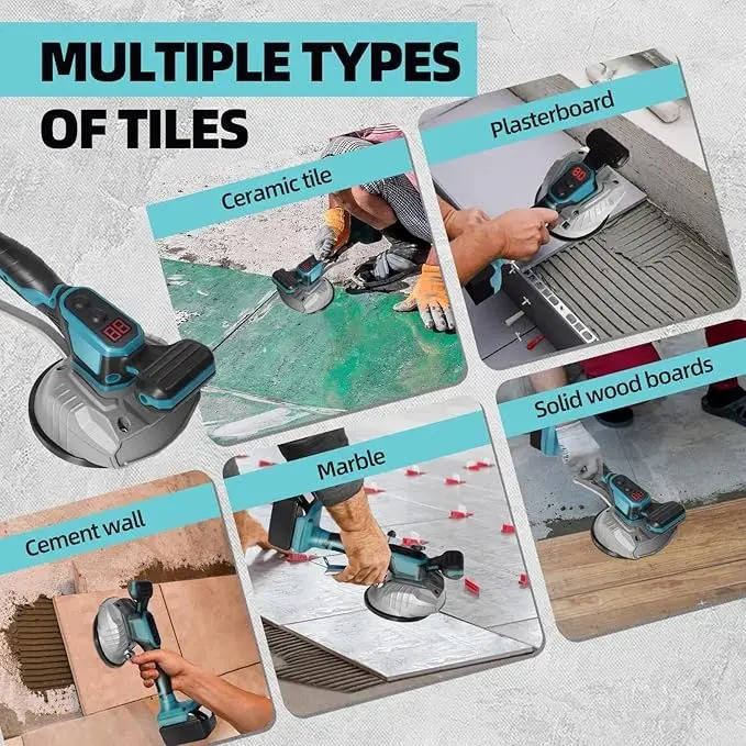 Lisslune | Tile Suction and Vibration Tool, 5.1" Cup, 20,000 RPM