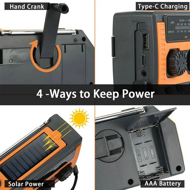 Lisslune | Solar Hand Crank Emergency Radio